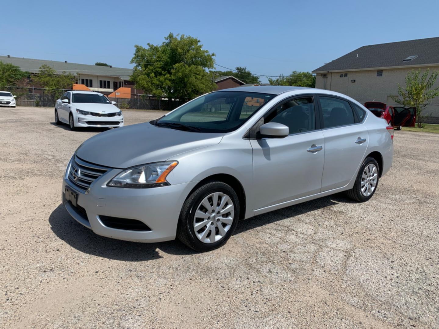 2014 SILVER /Gray Nissan Sentra (1N4AB7AP5EN) with an 1.8L L4 SFI DOHC 16V engine, Automatic transmission, located at 1830 North Belt Line Road, Irving, TX, 75061, (469) 524-0199, 32.834373, -96.993584 - Photo#2