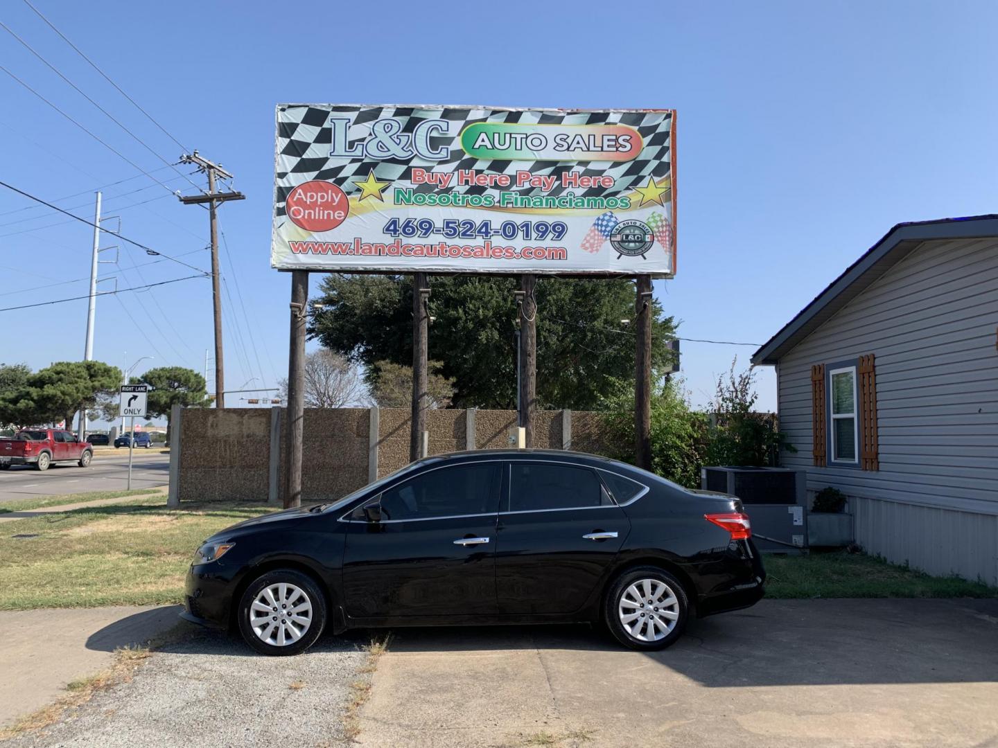 2016 Black /Black Nissan Sentra FE+ S (3N1AB7AP3GY) with an 1.8L L4 SFI DOHC 16V engine, AUTOMATIC transmission, located at 1830 North Belt Line Road, Irving, TX, 75061, (469) 524-0199, 32.834373, -96.993584 - Photo#0