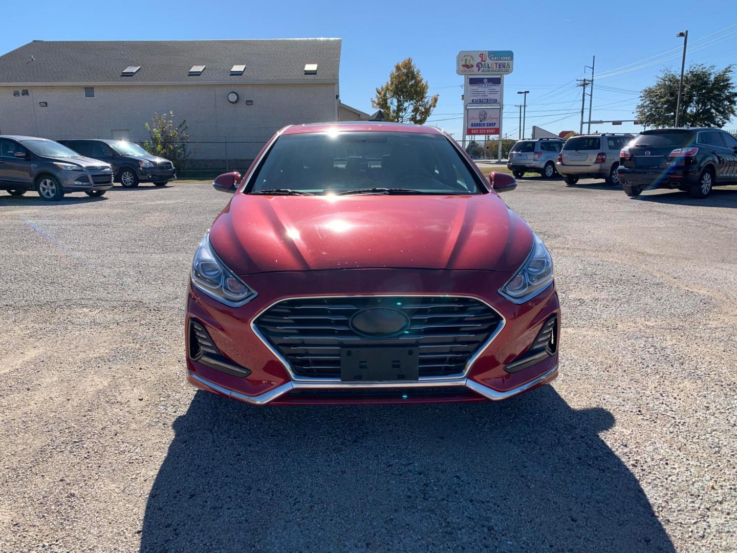 2018 Maroon /Tan Hyundai Sonata Sport (5NPE34AF8JH) with an 2.4L L4 DOHC 16V engine, AUTOMATIC transmission, located at 1830 North Belt Line Road, Irving, TX, 75061, (469) 524-0199, 32.834373, -96.993584 - Photo#5