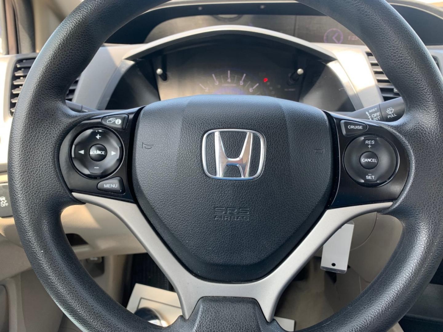 2012 Gold /Tan Honda Civic LX Sedan AT (2HGFB2F56CH) with an 1.8L L4 SOHC 16V engine, Automatic transmission, located at 1830 North Belt Line Road, Irving, TX, 75061, (469) 524-0199, 32.834373, -96.993584 - Photo#12