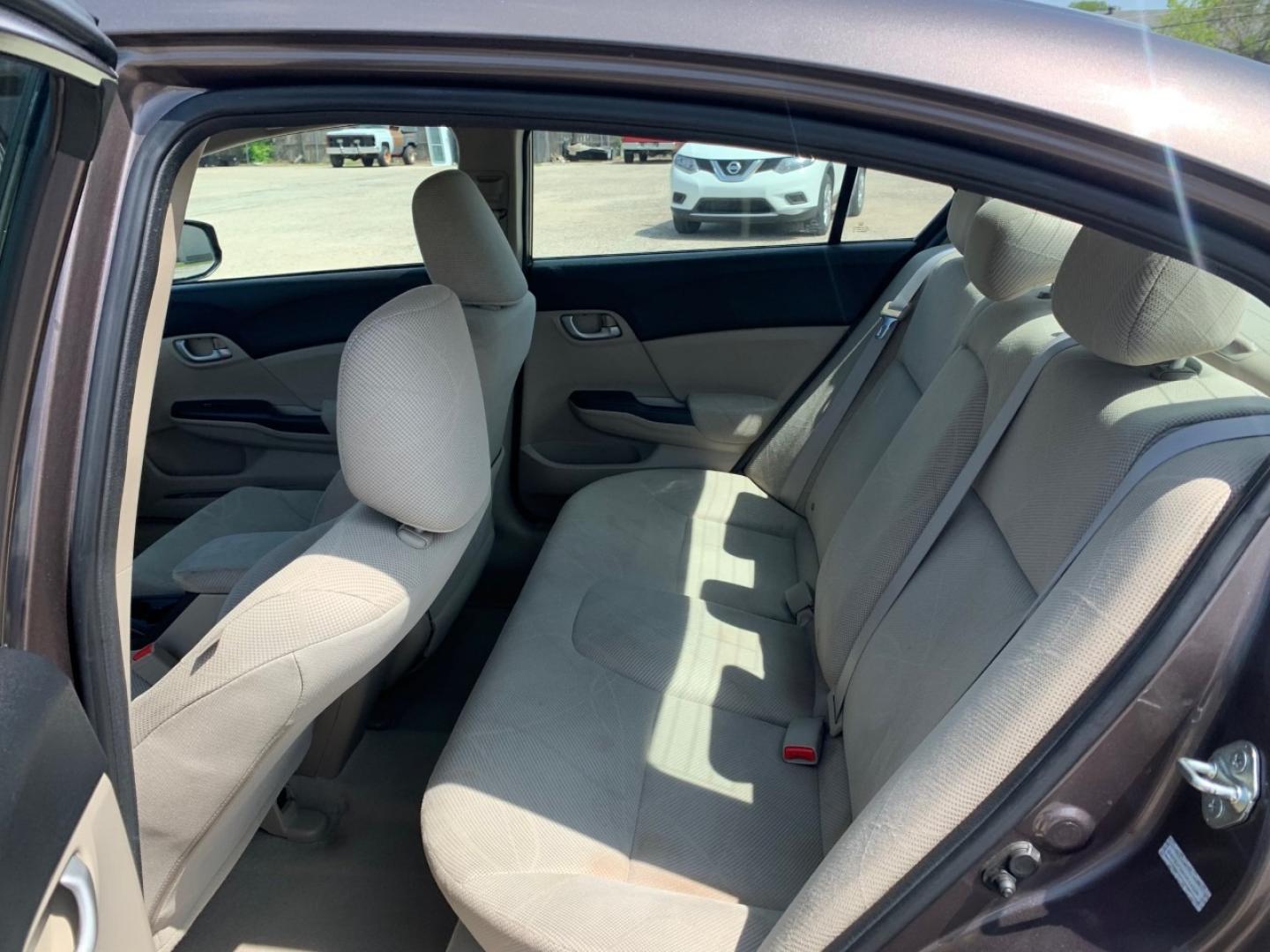 2012 Gold /Tan Honda Civic LX Sedan AT (2HGFB2F56CH) with an 1.8L L4 SOHC 16V engine, Automatic transmission, located at 1830 North Belt Line Road, Irving, TX, 75061, (469) 524-0199, 32.834373, -96.993584 - Photo#8