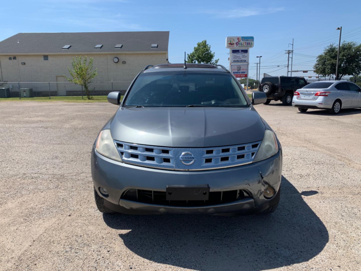 2005 Gray /Black Nissan Murano S AWD (JN8AZ08W65W) with an 3.5L V6 DOHC 24V engine, Automatic transmission, located at 1830 North Belt Line Road, Irving, TX, 75061, (469) 524-0199, 32.834373, -96.993584 - Photo#1