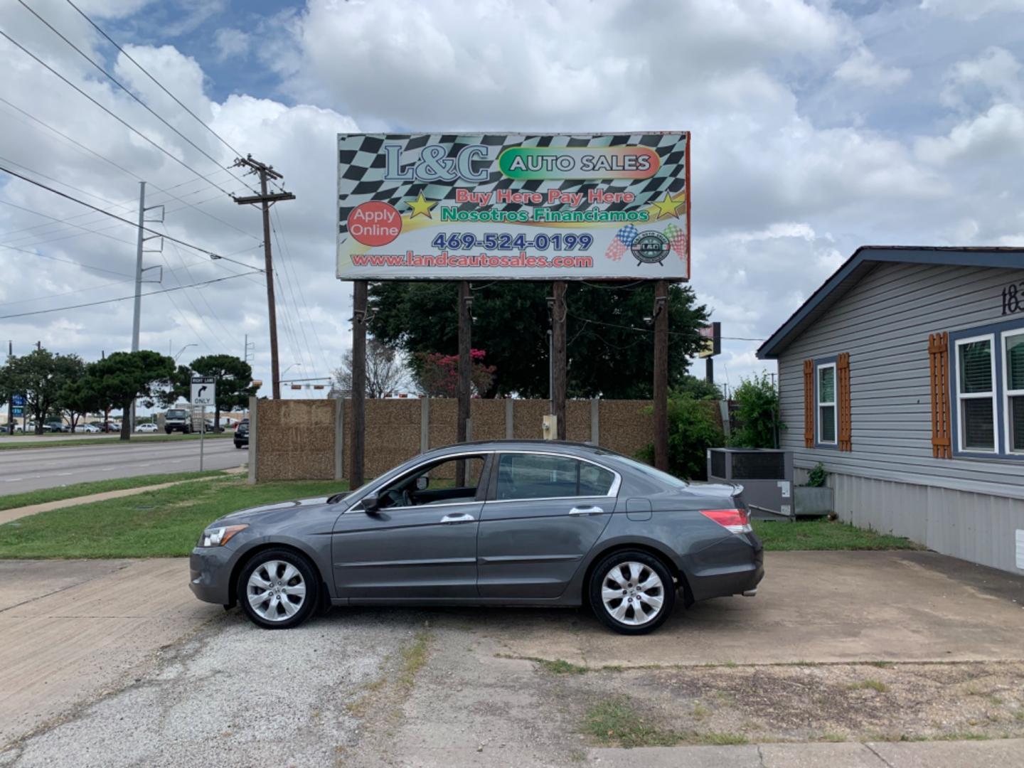 2010 Gray /Black Honda Accord EX-L (5KBCP3F83AB) with an 6 Cylinders 3.5L FI SOHC 212 CID engine, Automatic transmission, located at 1830 North Belt Line Road, Irving, TX, 75061, (469) 524-0199, 32.834373, -96.993584 - Photo#0