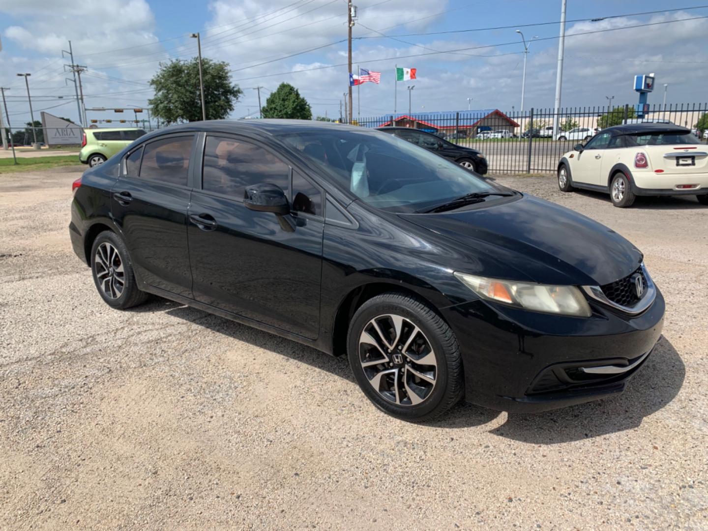 2013 Black /Black Honda Civic EX (19XFB2F81DE) with an 1.8L FI SOHC 110 CID engine, Automatic transmission, located at 1830 North Belt Line Road, Irving, TX, 75061, (469) 524-0199, 32.834373, -96.993584 - Photo#6