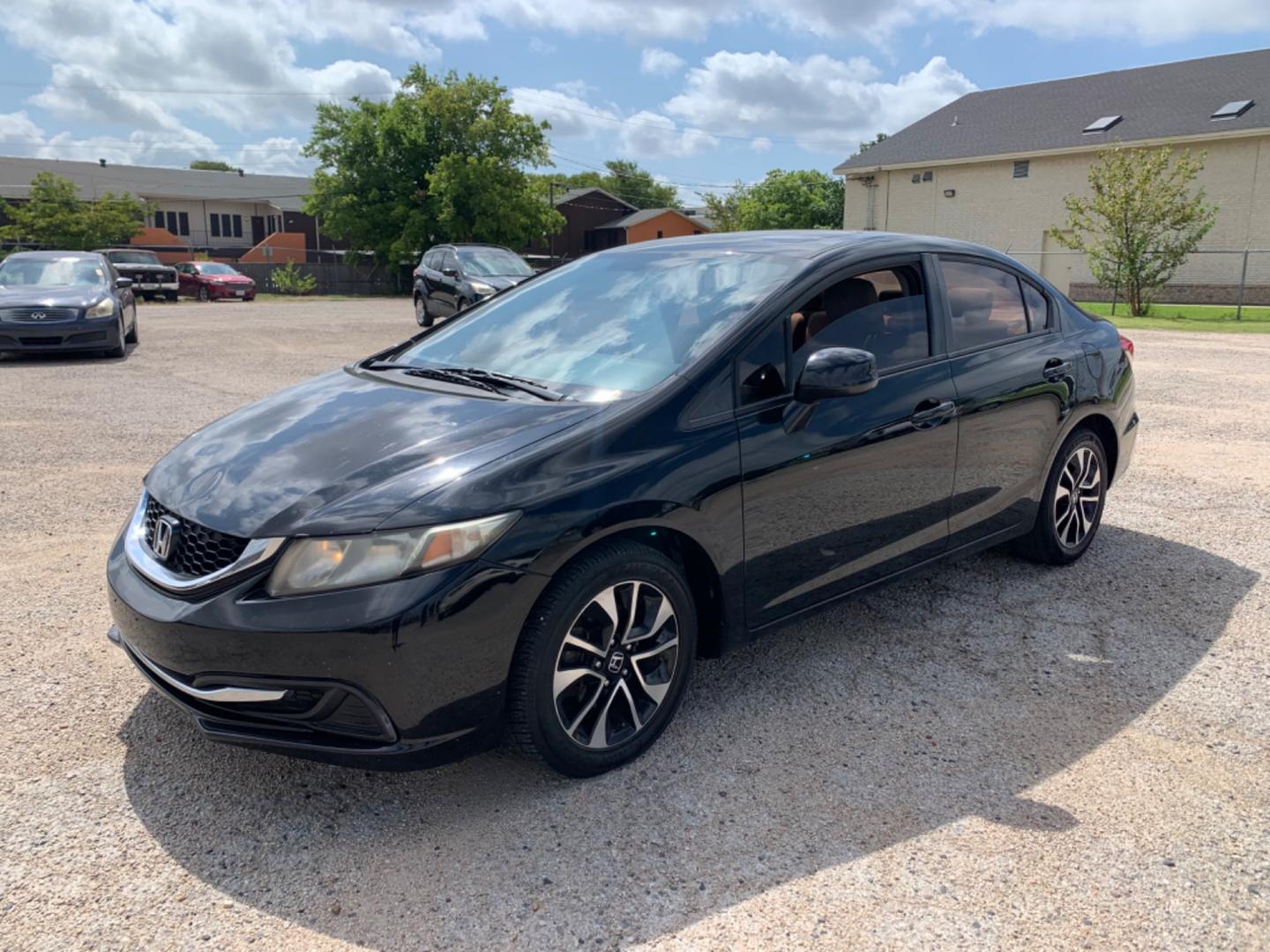 2013 Black /Black Honda Civic EX (19XFB2F81DE) with an 1.8L FI SOHC 110 CID engine, Automatic transmission, located at 1830 North Belt Line Road, Irving, TX, 75061, (469) 524-0199, 32.834373, -96.993584 - Photo#2