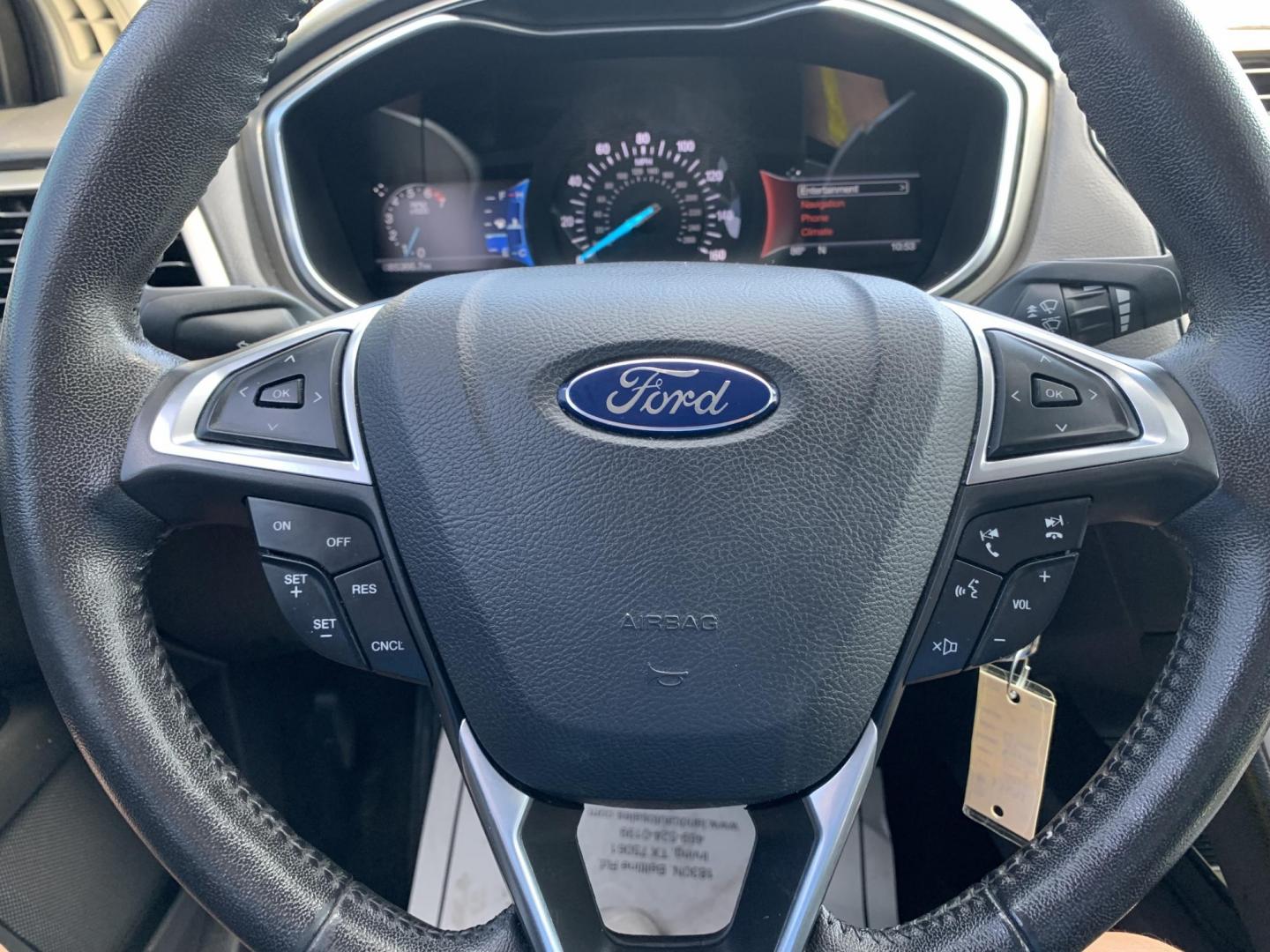 2016 blue /Black Ford Fusion SE (3FA6P0HD8GR) with an 1.5L L4 DOHC 16V engine, Automatic transmission, located at 1830 North Belt Line Road, Irving, TX, 75061, (469) 524-0199, 32.834373, -96.993584 - Photo#15