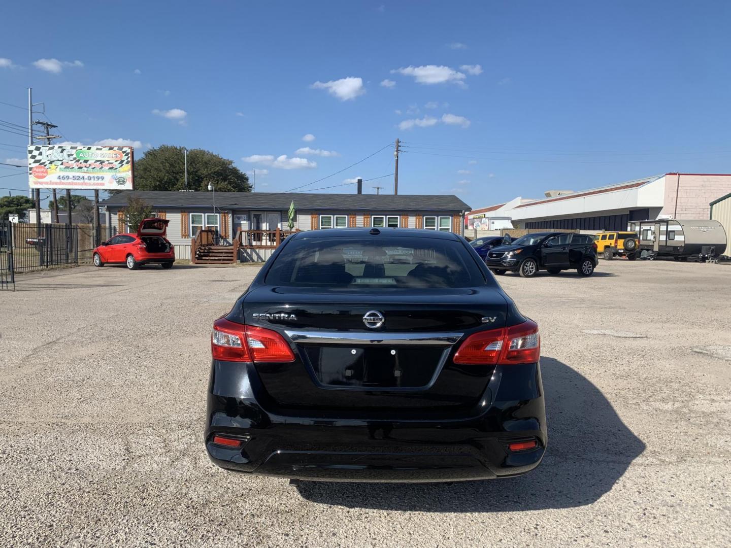 2019 Black /Black Nissan Sentra S CVT (3N1AB7APXKY) with an 1.8L L4 SFI DOHC 16V engine, AUTOMATIC transmission, located at 1830 North Belt Line Road, Irving, TX, 75061, (469) 524-0199, 32.834373, -96.993584 - Photo#4