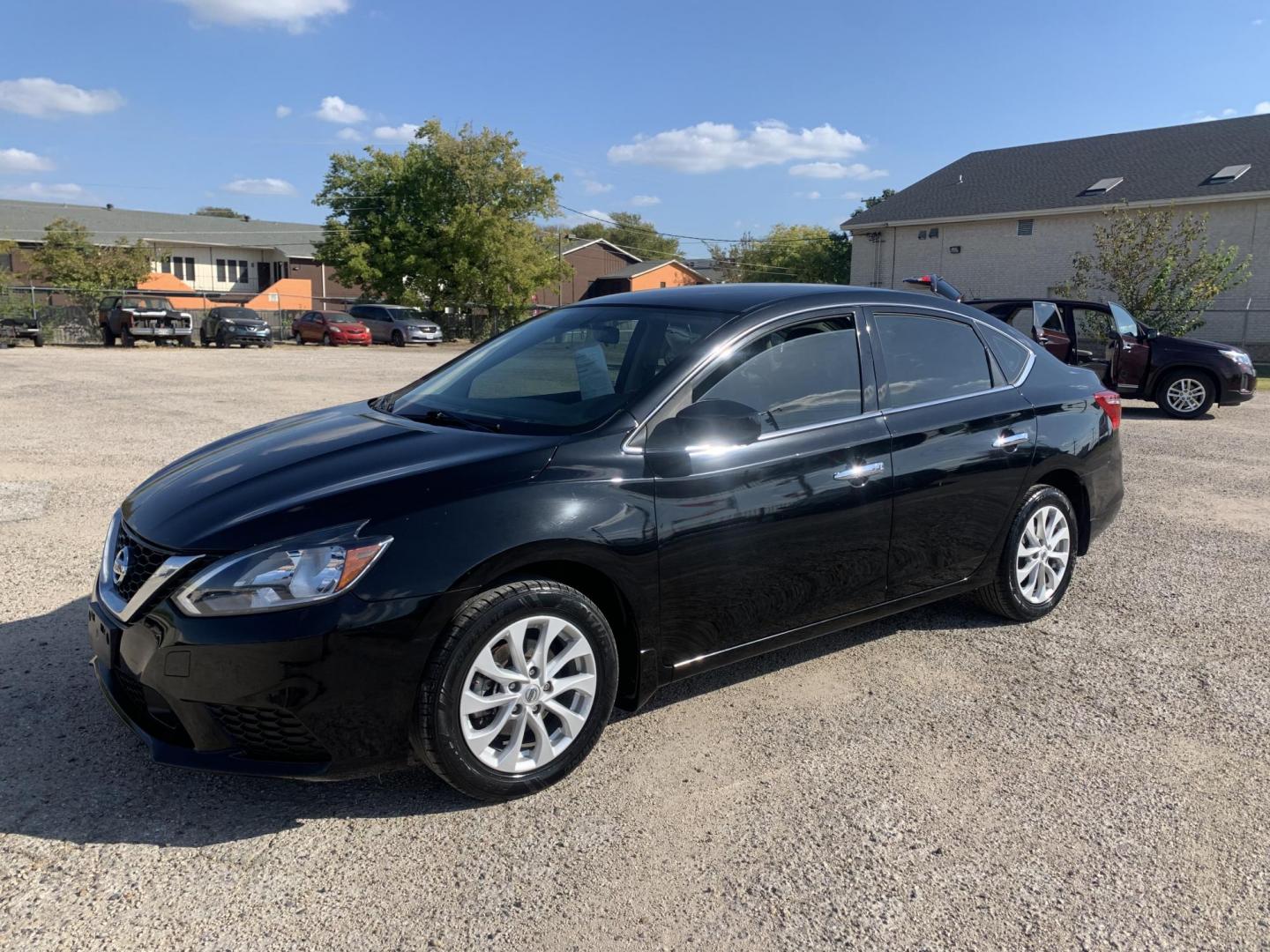 2019 Black /Black Nissan Sentra S CVT (3N1AB7APXKY) with an 1.8L L4 SFI DOHC 16V engine, AUTOMATIC transmission, located at 1830 North Belt Line Road, Irving, TX, 75061, (469) 524-0199, 32.834373, -96.993584 - Photo#2